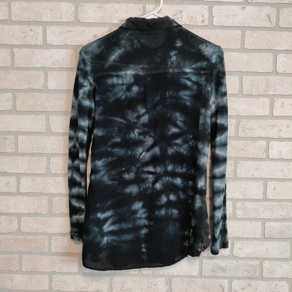 Soft Surrounding Womens Tie Dye Tunic Long Sleeve Shirt Size S - Picture 5 of 7